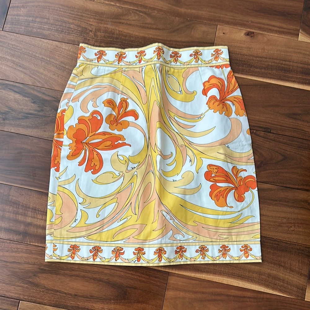 EMILIO PUCCI FLORAL COTTON SKIRT SIZE 44